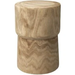 Yucca 17.75 X 12 Inch Natural Wood Side Table