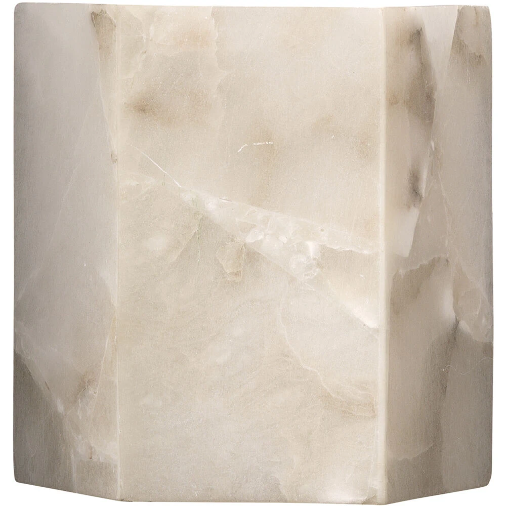 Borealis 1 Light 7 Inch Alabaster Wall Sconce Wall Light, Hexagon 1 Borealis 1 Light 7 Inch Alabaster Wall Sconce Wall Light, Hexagon