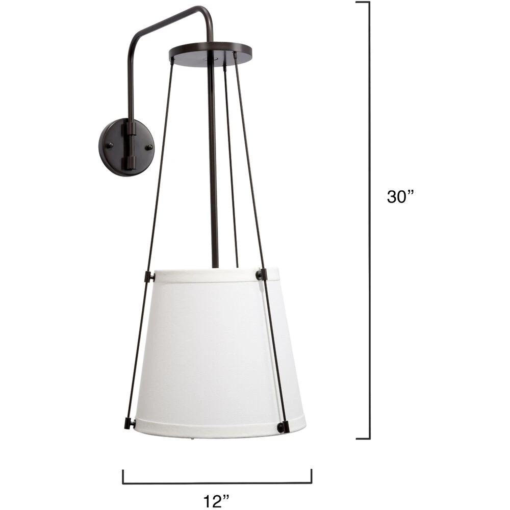 California 1 Light 12 Inch Oil Rubbed Bronze Wall Sconce Wall Light 3 California 1 Light 12 Inch Oil Rubbed Bronze Wall Sconce Wall Light - Image 3