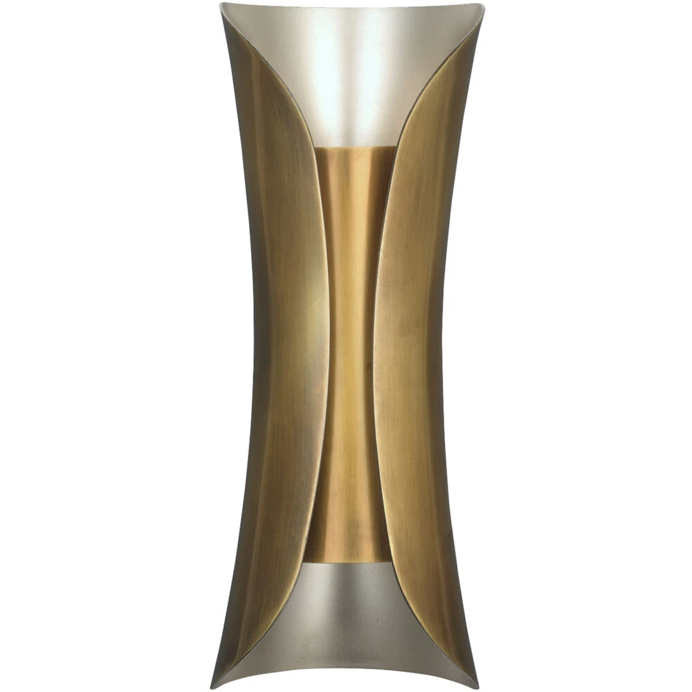 Capsule 2 Light 5 Inch Antique Brass & Antique Silver Interior Wall Sconce Wall Light 1 Capsule 2 Light 5 Inch Antique Brass & Antique Silver Interior Wall Sconce Wall Light