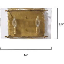 Glenn 2 Light 14 Inch Antique Brass Double Wall Sconce Wall Light -Outlet Jamie Aura Store 4glen dbab 2 1