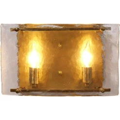Glenn 2 Light 14 Inch Antique Brass Double Wall Sconce Wall Light -Outlet Jamie Aura Store 4glen dbab 4 1