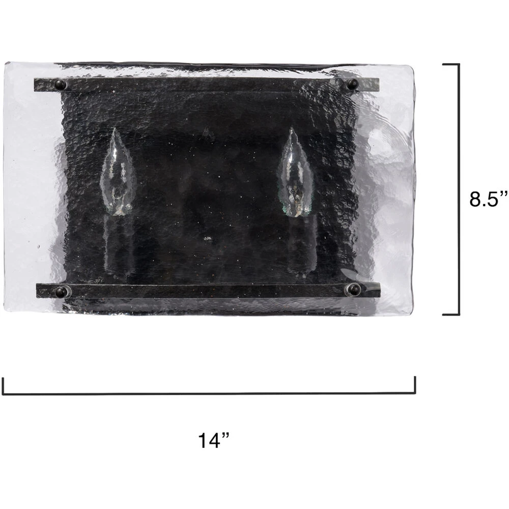 Glenn 2 Light 14 Inch Oil Rubbed Bronze Double Wall Sconce Wall Light 2 Glenn 2 Light 14 Inch Oil Rubbed Bronze Double Wall Sconce Wall Light - Image 2