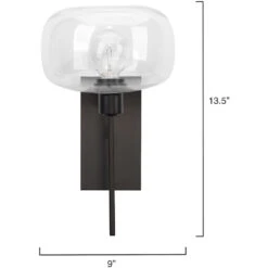 Scando 1 Light 9 Inch Oil Rubbed Bronze Metal Wall Sconce Wall Light 9 Scando 1 Light 9 Inch Oil Rubbed Bronze Metal Wall Sconce Wall Light -Outlet Jamie Aura Store 4scan scob 2