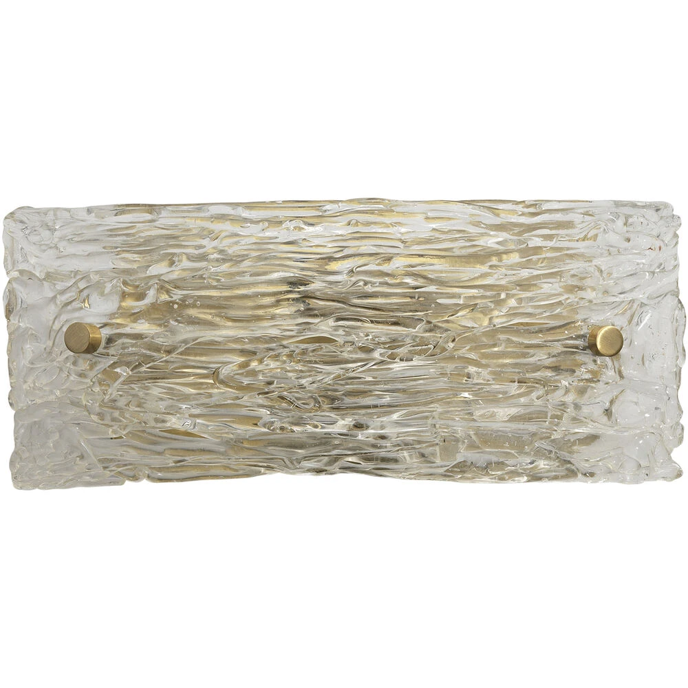 Swan Curved Glass 2 Light 12 Inch Clear Textured Glass W/ Antique Brass Wall Sconce Wall Light 1 Swan Curved Glass 2 Light 12 Inch Clear Textured Glass W/ Antique Brass Wall Sconce Wall Light