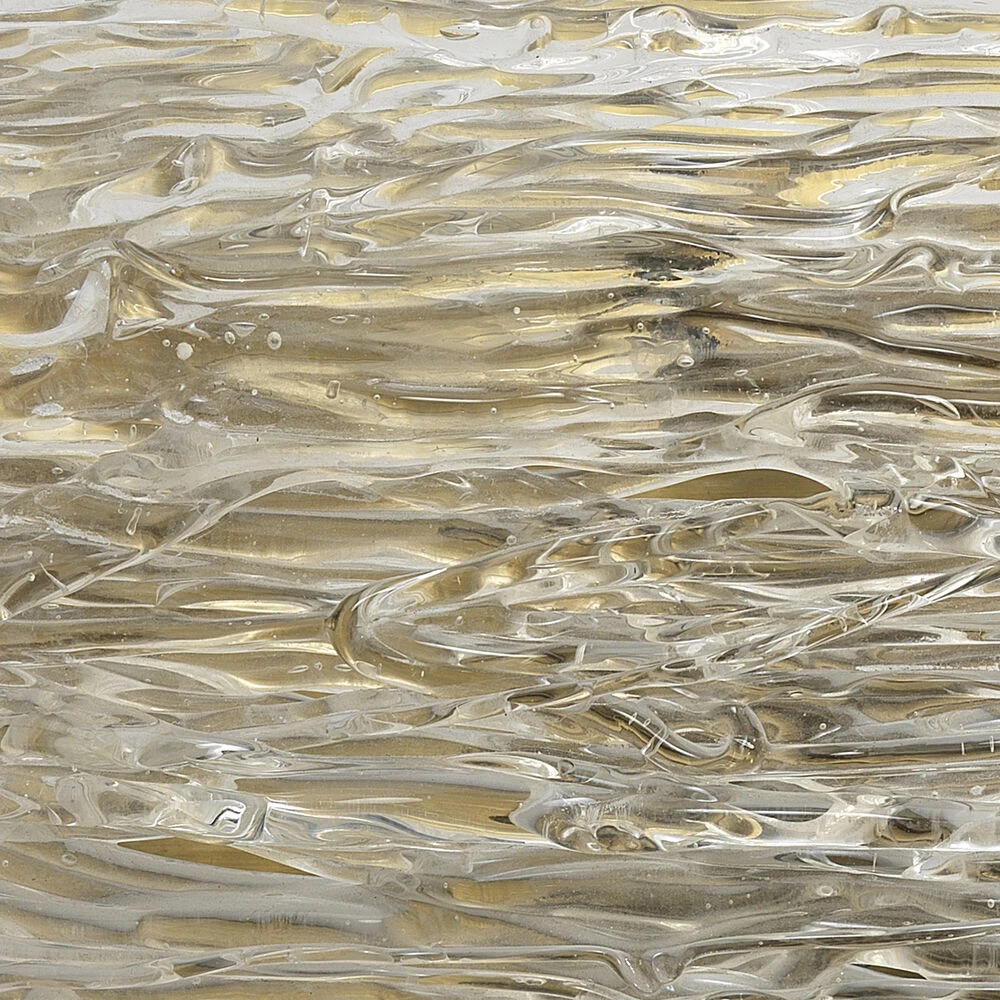 Swan Curved Glass 2 Light 12 Inch Clear Textured Glass W/ Antique Brass Wall Sconce Wall Light 3 Swan Curved Glass 2 Light 12 Inch Clear Textured Glass W/ Antique Brass Wall Sconce Wall Light - Image 3