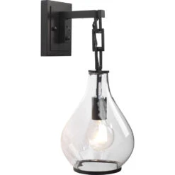 Tear Drop 1 Light 8 Inch Clear Glass & Oil Rubbed Bronze Metal Wall Sconce Wall Light 11 Tear Drop 1 Light 8 Inch Clear Glass & Oil Rubbed Bronze Metal Wall Sconce Wall Light -Outlet Jamie Aura Store 4tear scob 6