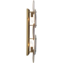 Trinity 2 Light 6.5 Inch Pale Lavender & Antique Brass Wall Sconce Wall Light -Outlet Jamie Aura Store 4trin lglv 4