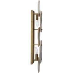Trinity 2 Light 6.5 Inch Pale Lavender & Antique Brass Wall Sconce Wall Light -Outlet Jamie Aura Store 4trin lglv 5 1