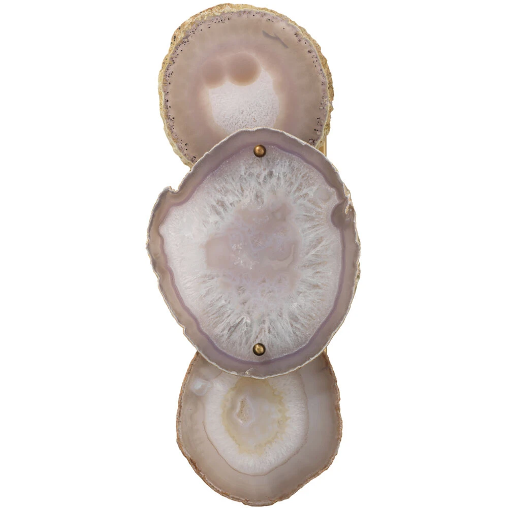 Trinity 1 Light 7 Inch Pale Lavender Agate & Antique Brass Wall Sconce Wall Light 1 Trinity 1 Light 7 Inch Pale Lavender Agate & Antique Brass Wall Sconce Wall Light