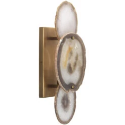 Trinity 1 Light 7 Inch Pale Lavender Agate & Antique Brass Wall Sconce Wall Light -Outlet Jamie Aura Store 4trin sclv 12 1