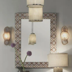 Trinity 1 Light 7 Inch Pale Lavender Agate & Antique Brass Wall Sconce Wall Light -Outlet Jamie Aura Store 4trin sclv 13 1