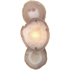 Trinity 1 Light 7 Inch Pale Lavender Agate & Antique Brass Wall Sconce Wall Light 30 Trinity 1 Light 7 Inch Pale Lavender Agate & Antique Brass Wall Sconce Wall Light -Outlet Jamie Aura Store 4trin sclv 14
