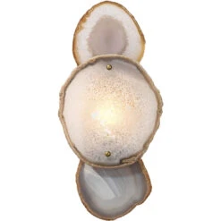 Trinity 1 Light 7 Inch Pale Lavender Agate & Antique Brass Wall Sconce Wall Light 31 Trinity 1 Light 7 Inch Pale Lavender Agate & Antique Brass Wall Sconce Wall Light -Outlet Jamie Aura Store 4trin sclv 15