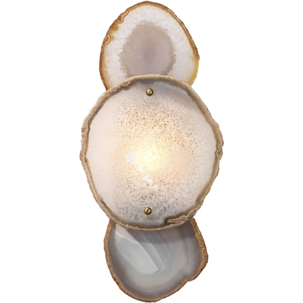 Trinity 1 Light 7 Inch Pale Lavender Agate & Antique Brass Wall Sconce Wall Light 15 Trinity 1 Light 7 Inch Pale Lavender Agate & Antique Brass Wall Sconce Wall Light - Image 15