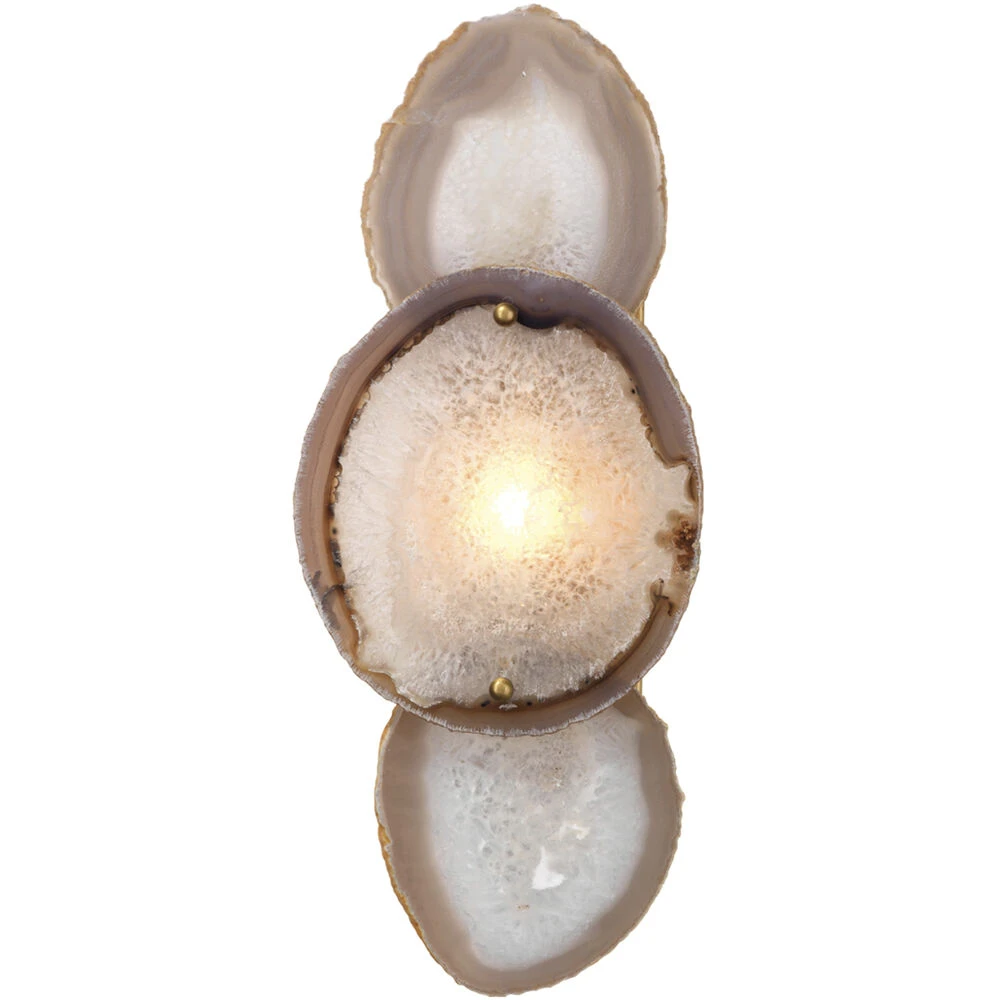 Trinity 1 Light 7 Inch Pale Lavender Agate & Antique Brass Wall Sconce Wall Light 16 Trinity 1 Light 7 Inch Pale Lavender Agate & Antique Brass Wall Sconce Wall Light - Image 16