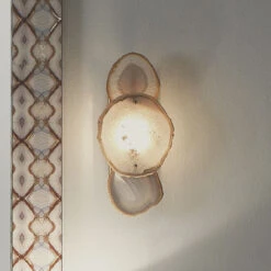Trinity 1 Light 7 Inch Pale Lavender Agate & Antique Brass Wall Sconce Wall Light 20 Trinity 1 Light 7 Inch Pale Lavender Agate & Antique Brass Wall Sconce Wall Light -Outlet Jamie Aura Store 4trin sclv 4