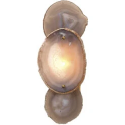 Trinity 1 Light 7 Inch Pale Lavender Agate & Antique Brass Wall Sconce Wall Light -Outlet Jamie Aura Store 4trin sclv 6 1