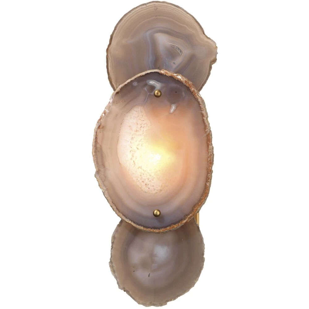 Trinity 1 Light 7 Inch Pale Lavender Agate & Antique Brass Wall Sconce Wall Light 6 Trinity 1 Light 7 Inch Pale Lavender Agate & Antique Brass Wall Sconce Wall Light - Image 6