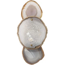 Trinity 1 Light 7 Inch Pale Lavender Agate & Antique Brass Wall Sconce Wall Light -Outlet Jamie Aura Store 4trin sclv 8 1