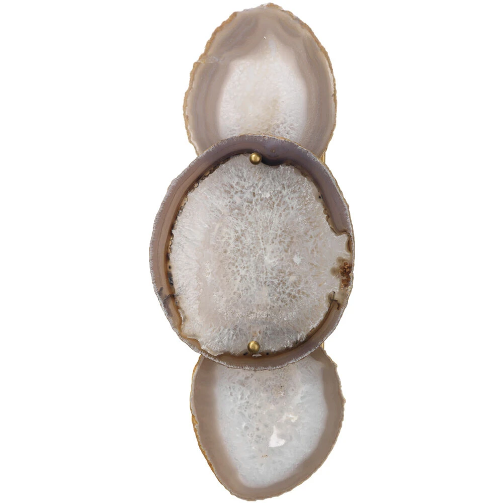 Trinity 1 Light 7 Inch Pale Lavender Agate & Antique Brass Wall Sconce Wall Light 9 Trinity 1 Light 7 Inch Pale Lavender Agate & Antique Brass Wall Sconce Wall Light - Image 9