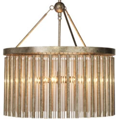Andromeda 6 Light 24 Inch Champagne Leaf Chandelier Ceiling Light -Outlet Jamie Aura Store 5andr chch 2 1