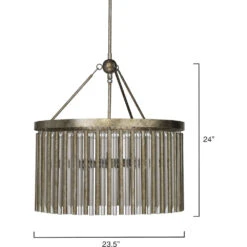 Andromeda 6 Light 24 Inch Champagne Leaf Chandelier Ceiling Light 8 Andromeda 6 Light 24 Inch Champagne Leaf Chandelier Ceiling Light -Outlet Jamie Aura Store 5andr chch 6