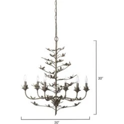 Blooming 12 Light 30 Inch Rust Chandelier Ceiling Light -Outlet Jamie Aura Store 5bloo rust 2