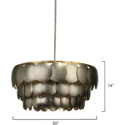 Calypso 4 Light 30 Inch Champagne Leaf W/ Gold Leaf Trim Three Tier Chandelier Ceiling Light 7 Calypso 4 Light 30 Inch Champagne Leaf W/ Gold Leaf Trim Three Tier Chandelier Ceiling Light -Outlet Jamie Aura Store 5caly chch 2