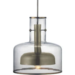 Clyde 1 Light 14 Inch Clear With Gun Metal Pendant Ceiling Light -Outlet Jamie Aura Store 5clyd clgm 5 1
