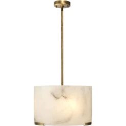 Elancourt 3 Light 17 Inch White Faux Alabaster & Antique Brass Pendant Ceiling Light 11 Elancourt 3 Light 17 Inch White Faux Alabaster & Antique Brass Pendant Ceiling Light -Outlet Jamie Aura Store 5elan pdab 7