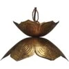 Flowering Lotus 1 Light 11 Inch Antique Gold Pendant Ceiling Light