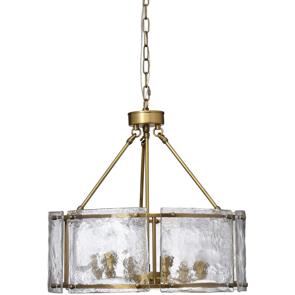 Glenn 6 Light 21.75 Inch Antique Brass Chandelier Ceiling Light, Large 1 Glenn 6 Light 21.75 Inch Antique Brass Chandelier Ceiling Light, Large