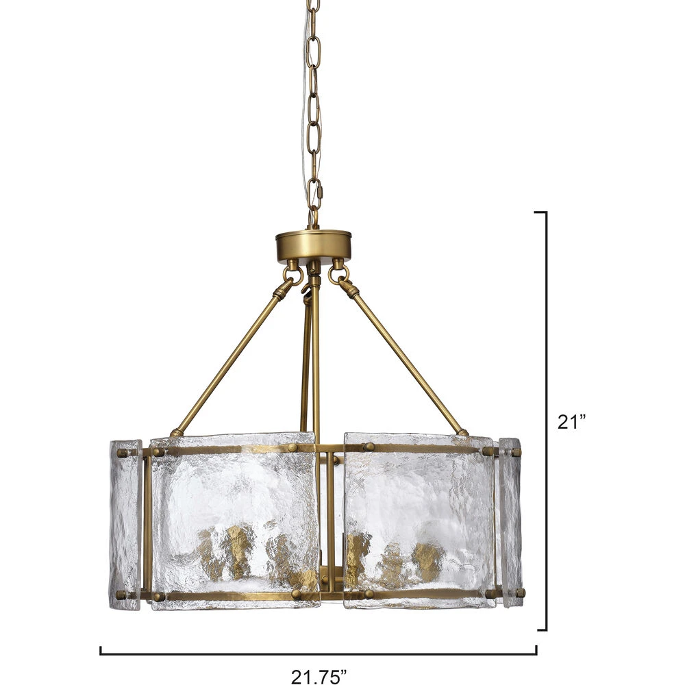 Glenn 6 Light 21.75 Inch Antique Brass Chandelier Ceiling Light, Large 3 Glenn 6 Light 21.75 Inch Antique Brass Chandelier Ceiling Light, Large - Image 3