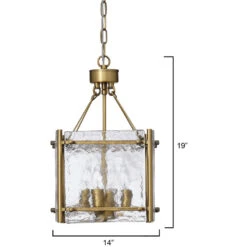 Glenn 4 Light 14 Inch Antique Brass Chandelier Ceiling Light, Small -Outlet Jamie Aura Store 5glen smab 2