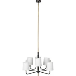 Lawton 8 Light 33 Inch Antique Brass Chandelier Ceiling Light