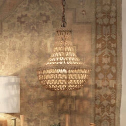 Jute Macrame 1 Light 18 Inch Jute Chandelier Ceiling Light -Outlet Jamie Aura Store 5macr pena 1