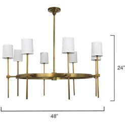 Minerva 8 Light 48 Inch Antique Brass Chandelier Ceiling Light -Outlet Jamie Aura Store 5mine8 chab 2 1