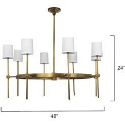 Minerva 8 Light 48 Inch Antique Brass Chandelier Ceiling Light -Outlet Jamie Aura Store 5mine8 chab 6