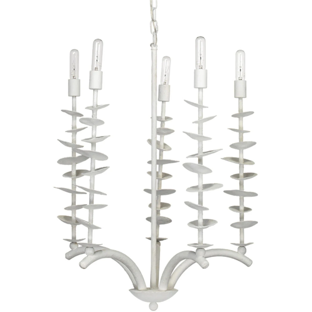 Petals 5 Light 24 Inch White Gesso Chandelier Ceiling Light 1 Petals 5 Light 24 Inch White Gesso Chandelier Ceiling Light