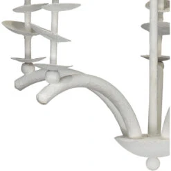 Petals 5 Light 24 Inch White Gesso Chandelier Ceiling Light -Outlet Jamie Aura Store 5peta chwh 9 1