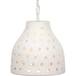 Porous 1 Light 11.75 Inch Textured Matte White Pendant Ceiling Light -Outlet Jamie Aura Store 5poro lgwh 5 1