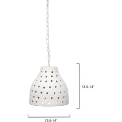 Porous 1 Light 11.75 Inch Textured Matte White Pendant Ceiling Light -Outlet Jamie Aura Store 5poro lgwh 6