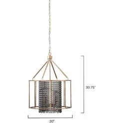 Saturn 4 Light 20 Inch Antique Silver Beaded Chandelier Ceiling Light -Outlet Jamie Aura Store 5satu chsl 2