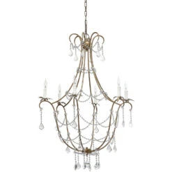 Scarlett 12 Light 34 Inch Champagne And Clear Chandelier Ceiling Light