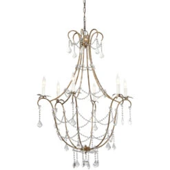 Scarlett 12 Light 34 Inch Champagne And Clear Chandelier Ceiling Light -Outlet Jamie Aura Store 5scar cham 4 1