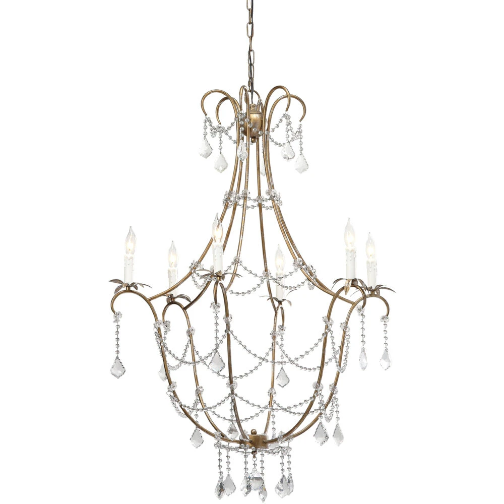 Scarlett 12 Light 34 Inch Champagne And Clear Chandelier Ceiling Light 5 Scarlett 12 Light 34 Inch Champagne And Clear Chandelier Ceiling Light - Image 5