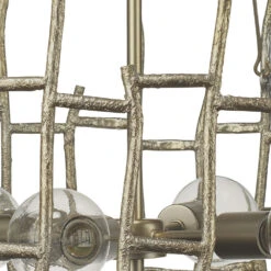 Ulysses 1 Light 32 Inch Champagne Leaf Metal Chandelier Ceiling Light -Outlet Jamie Aura Store 5ulys chch 9