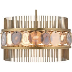 Upsala 8 Light 32 Inch Pale Lavender Agate & Antique Brass Chandelier Ceiling Light -Outlet Jamie Aura Store 5upsa lvab 5 1