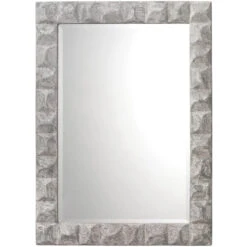 Astor 39 X 28 Inch Grey Plaster Wall Mirror